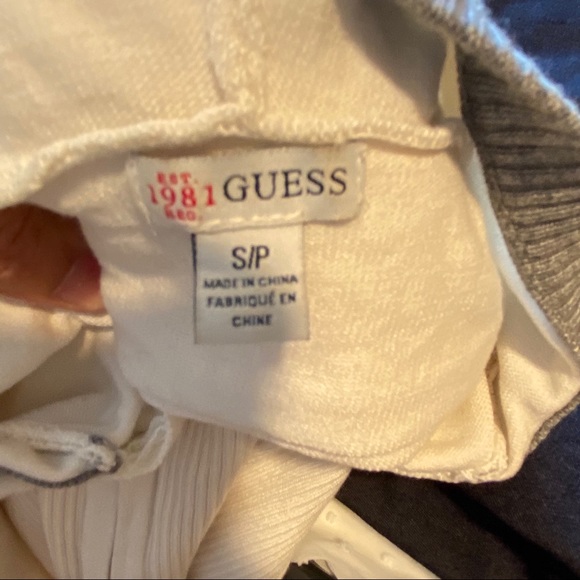 Guess Women’s White & Gray Zip Knit Hooded Sweater - Picture 8 of 10